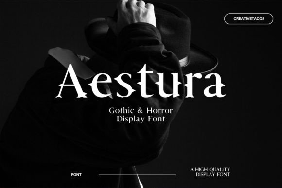 Aestura: A Gothic Blackletter Font for Bold Editorial Design