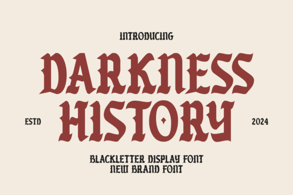 Darkness History: A Medieval Blackletter Font for Editorial Design