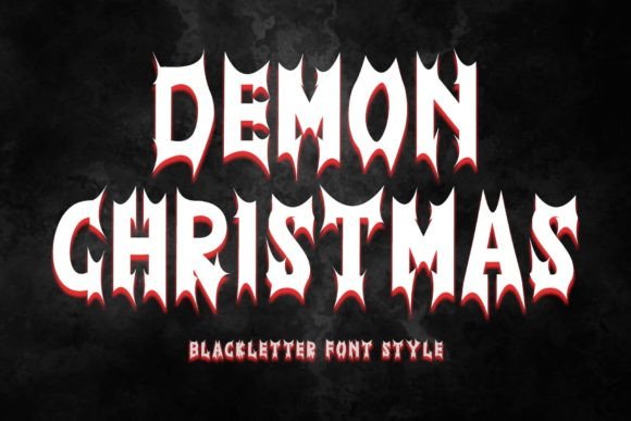 Demon Christmas: A Spooky Blackletter Font for Crafts