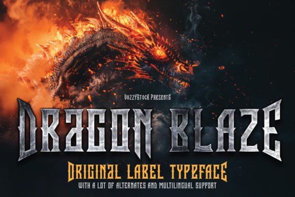 Dragon Blaze: A Bold Blackletter Font for Epic Branding