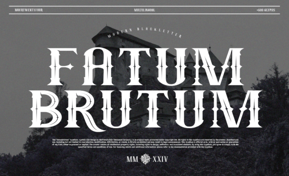 Fatum Brutum: A Premium Blackletter Font for Brands