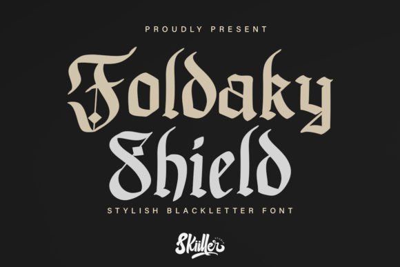 Foldaky Shield: A Bold Blackletter Font for Web Design