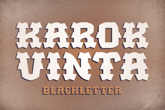 Karok Vinta: A Bold Blackletter Font for Small Business Branding