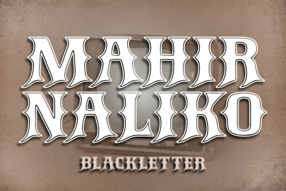 Mahir Naliko: A Sharp Blackletter Font for Editorial Design