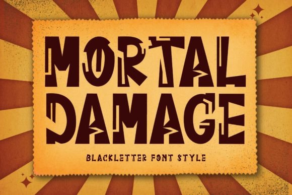 Mortal Damage: A Premium Blackletter Font for Business