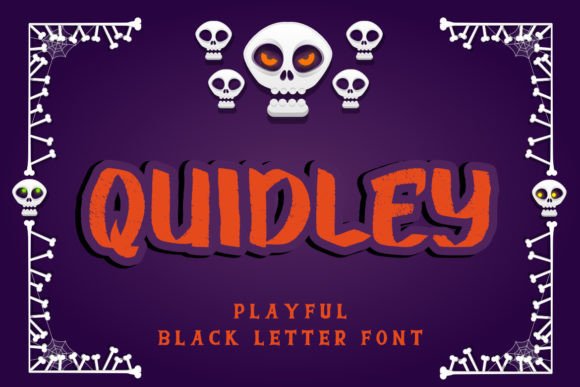 Quidley: A Playful Black Letter Typeface for Web Design