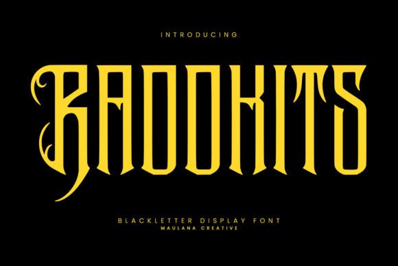 Raddkits: A Bold Blackletter Font for Makers