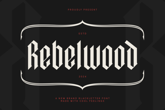 Rebelwood: A Playful Gothic Font for Crafters