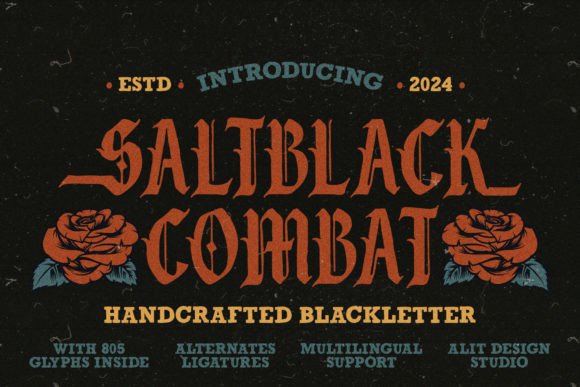 Salt Black Combat: A Bold Blackletter Font for Branding