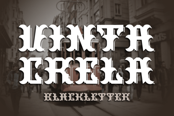 Vinta Crela: A Bold Blackletter Font for Makers